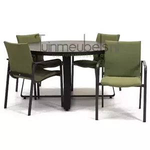 SUNS Tuinstoel Anzio dining forest green met braga 140 cm rond