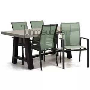 Vita Tuinstoel Delia amandel hoge rug met toro tafel 180 cm