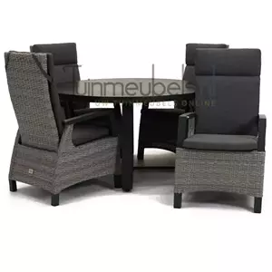 Lesli Living Tuinstoel Prato Brick met braga tafel 140 cm rond