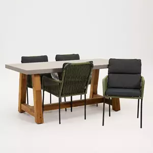 Vita Tuinstoel  Gino groen met judy tafel 180 cm
