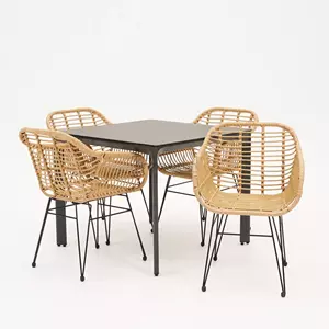 Lesli Living Tuinstoel Moda nature met Carcassonne 90 x 90 cm