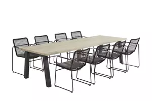 Taste by 4 Seasons Outdoor Diningset Derby 300 cm + 8 Elba stapelbare tuinstoelen 4 Seasons Outdoor