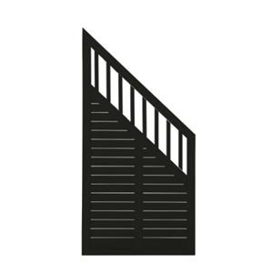 Trendyard Zwart Houten Tuinscherm Met Schuine Kant Nostalgi 90 x 180/95 CM