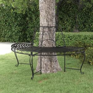 vidaXL Boombank halfrond Ø160 cm staal zwart