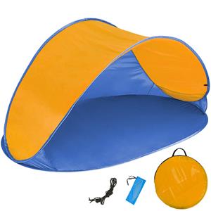 tectake Pop-Up Strandmuschel Jasmin - blau/orange