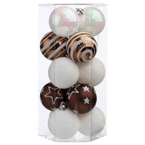 Lot Van 15 Kerstballen - ø 50 Mm - Bruin En Koper