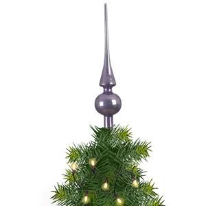 Kerstboom glazen piek lila paars glans 26 cm -