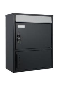 SafePost Brievenbus met klein pakketvak  Tiamat 921 - antracietgrijs