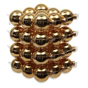 Othmara decorations 72x stuks Gouden glazen kerstballen 4 cm glans -