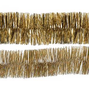 Decoris folie kerstslingers 2x stuks - goud - kunststof - 270 cm -