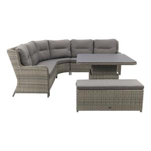 Van der Garde Tuinmeubelen Vdg Sandigo Lounge Dining Set Met Bijzetbank