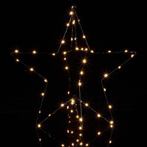 Casaria LED Stern Weihnachten Metall Warmweiß 3D-Effekt