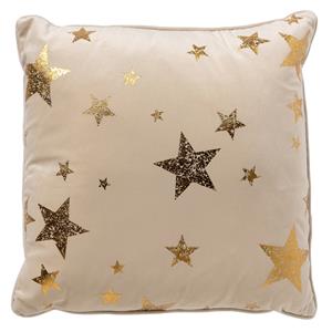 Stars ierkussen 45x45 Wit - Kerst Decoratie - Velvet