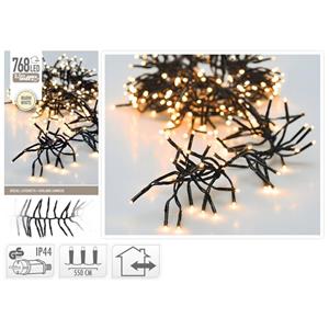 Kerstverlichting - Clusterverlichting - 768 Led's engte: 5.5 Meter - Warm Wit