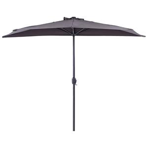 Beliani Galati - Halfronde Parasol-grijs-polyester