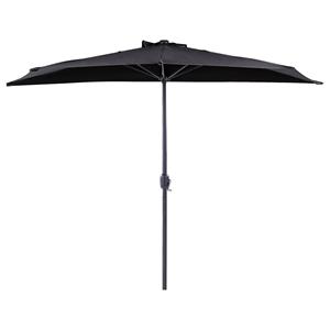 Beliani Galati - Halfronde Parasol-zwart-polyester