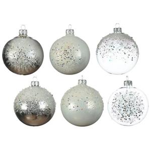 DECORIS DEASON DECORATIONS Decoris kerstbal diamant glas 8cm diversen