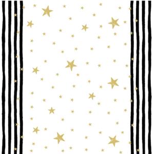 Duni 2x stuks kerst thema tafellopers/placemats met sterretjes x 480 cm -