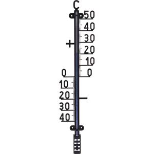 Zwarte binnen/buiten thermometer cm -