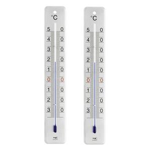 Ubbink Set van 2x kunststof thermometer voor binnen en buiten 28 cm -