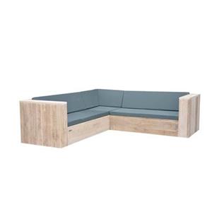 Wood4you Loungeset 2 steigerhout 210x200 cm - incl kussens - L