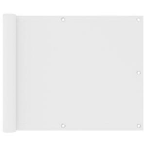 vidaXL Balkon-Sichtschutz Weiß 75x600 cm Oxford-Gewebe 