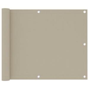 vidaXL Balkonscherm 75x500 cm oxford stof beige