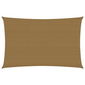 vidaXL Zonnezeil 160 g/m² 2x4 m HDPE taupe