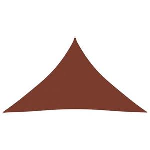 VidaXL Zonnescherm driehoekig 3,5x3,5x4,9 m oxford stof terracotta