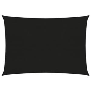 vidaXL Sonnensegel 160 g/m² Schwarz 2,5x4 m HDPE 