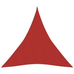 vidaXL Zonnezeil 160 g/m² 5x7x7 m HDPE rood