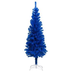 vidaXL Künstlicher Weihnachtsbaum mit Ständer Blau 210 cm PVC 