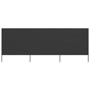 vidaxl Windscherm 3-panelen 400x80 cm stof antraciet