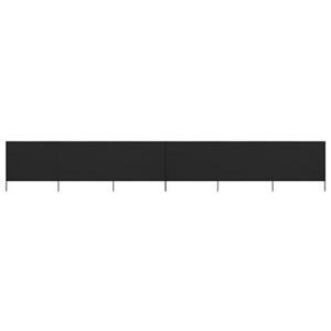 6-teiliges Windschutzgewebe 800 x 120 cm Schwarz vidaXL - Schwarz