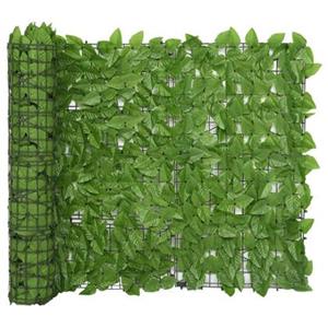 VidaXL Balkonscherm met groene bladeren 500x100 cm
