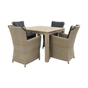 Van der Garde Tuinmeubelen VDG Mante Paloma Dessert/Rome grey 100 cm. - tuinset 5-delig