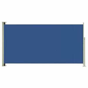 Tuinscherm uittrekbaar 160x300 cm blauw
