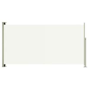 Tuinscherm uittrekbaar 160x300 cm crèmekleurig
