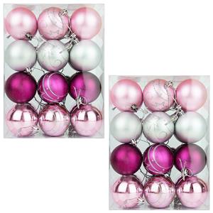 Casaria Kerstballen 48 stuks Roze