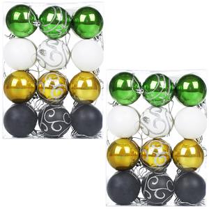 Casaria Kerstballen 48 stuks Kleurrijk