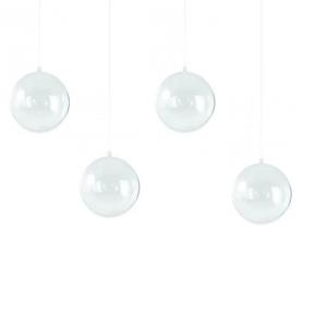 Rayher hobby materialen 15x stuks transparante hobby/DIY kerstballen 14 cm -