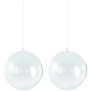 10x Transparante DIY kerstballen 12 cm -