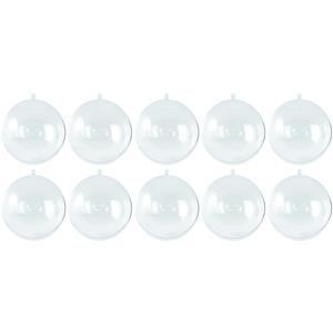 50x Transparante hobby/DIY kerstballen 6 cm -