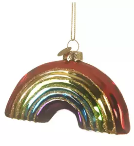 Decoris GLAZEN REGENBOOG KERSTBAL