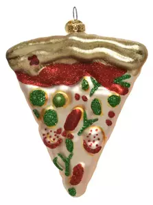 Decoris GLAZEN PIZZA KERSTBAL