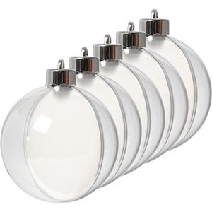 30x Transparante DIY kerstballen 8 cm -