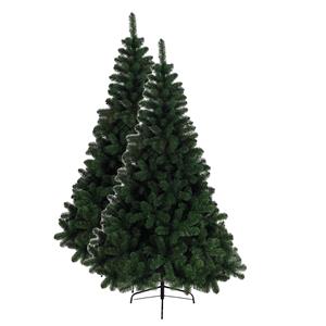 Bellatio Set van 2x stuks kunst kerstbomen/kunstbomen groen 150 cm -