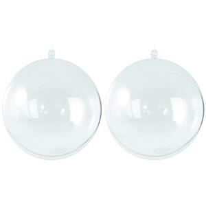 10x Transparante hobby/DIY kerstballen 7 cm -