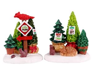 LEMAX Tree farm display, set of 2