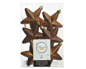 Ster plc l2b7.5h7.5 cm kaneel 6st kerst